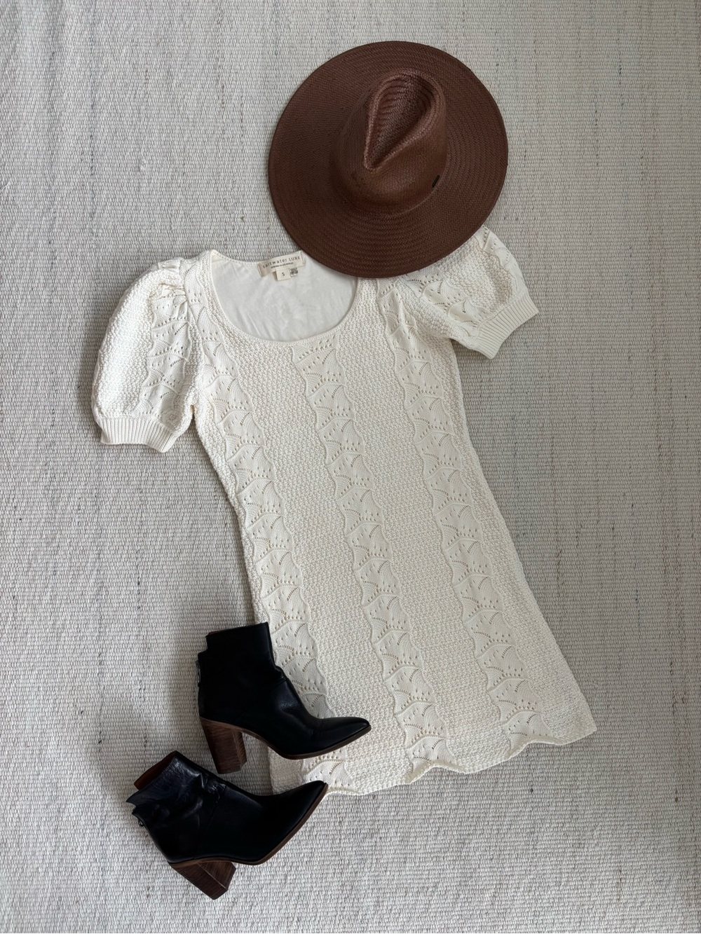 | Saltwater Luxe | ‘Cale Mini Dress’ 100% Cotton in the color Vanilla size Small